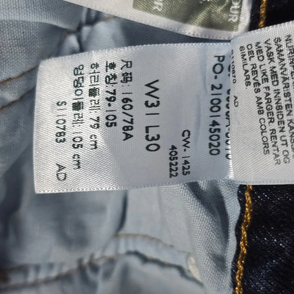 Levis 501 Curve Mens Dark Wash Blue Straight‎ Leg Button Fly Jeans 31x30 CW-1425